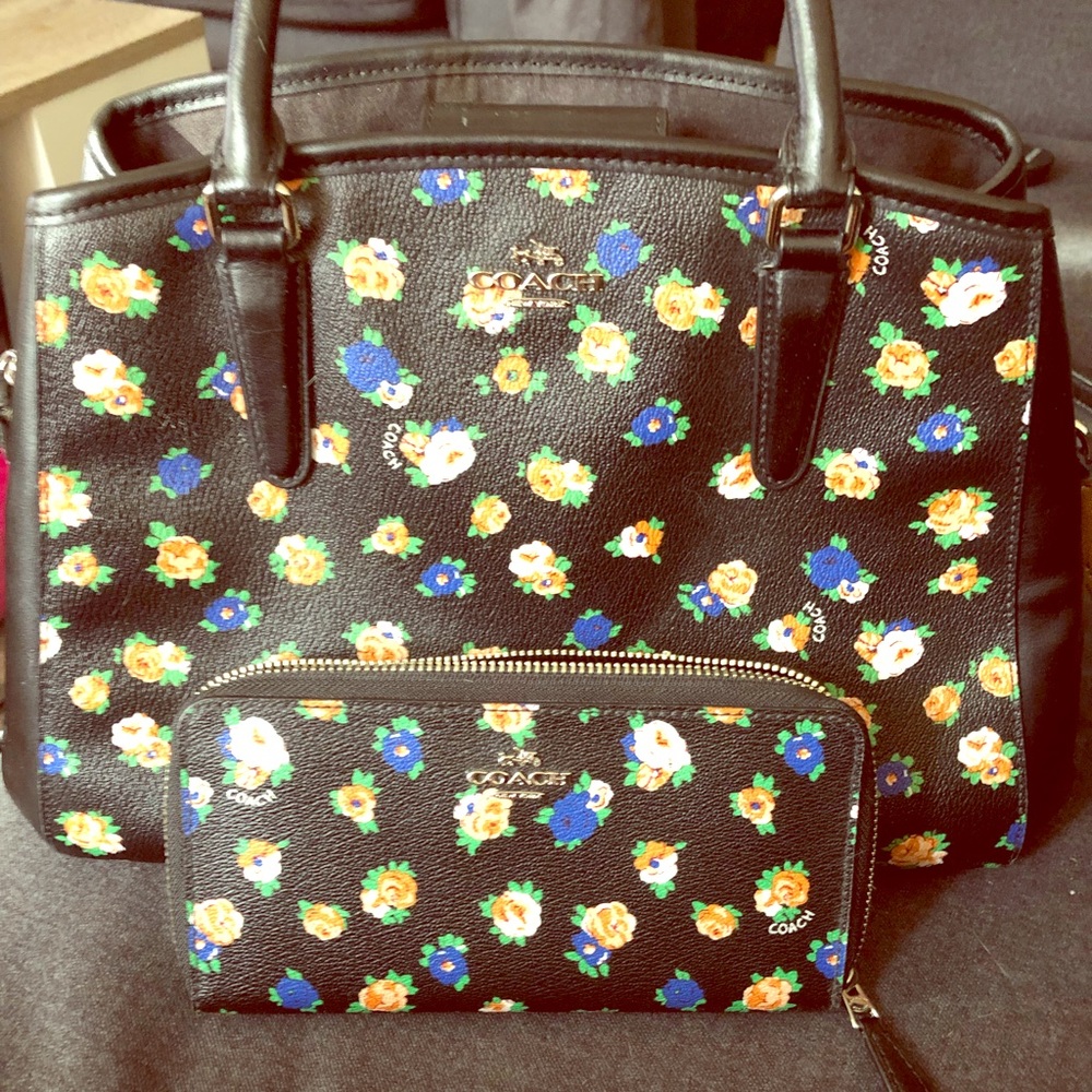 Coach purse and matching wallet